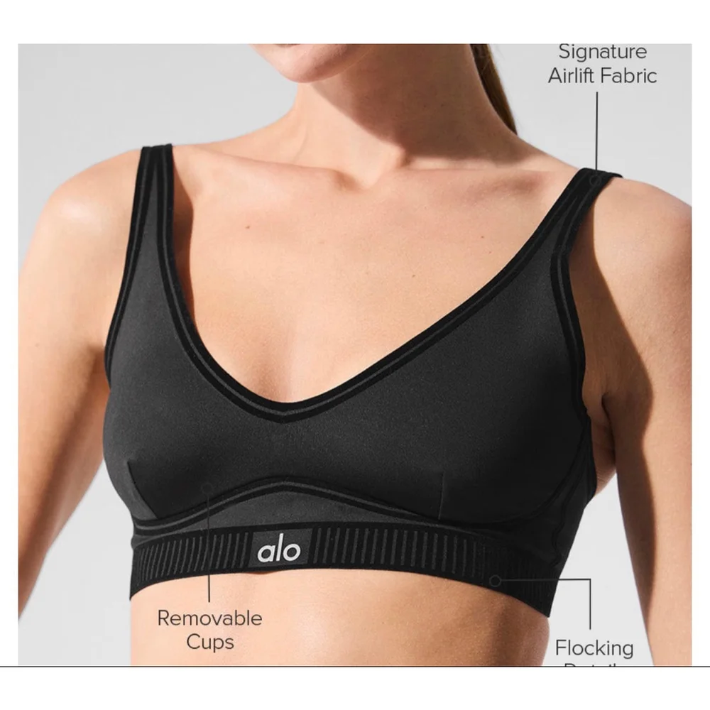 Alo Yoga Airlift 2-Piece Set | Legging + Bra | Black | NWT - Picture 3 of 12